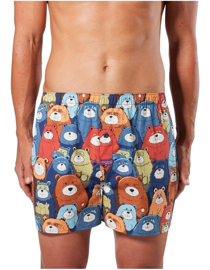 Funny Bears Cotton Boxer Shorts in Multi