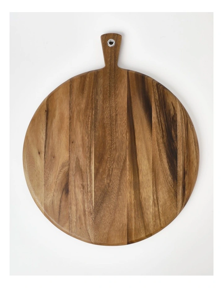 Classic Round Acacia Paddle Board Large in Natural