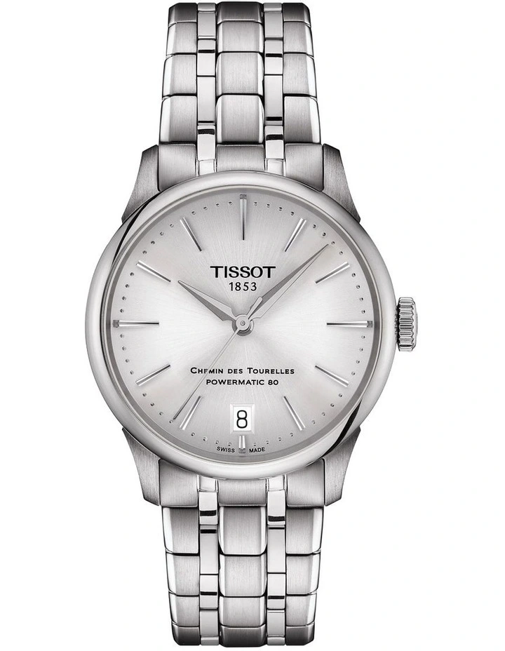 Chemin des Tourelles Powermatic 80 34mm T1392071103100 Watch in Silver