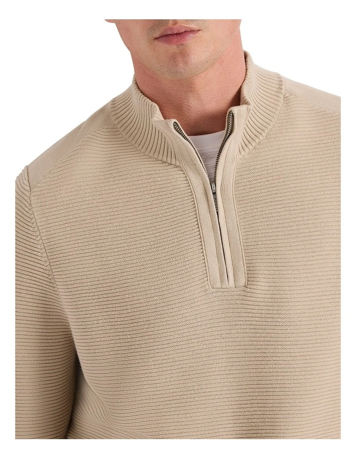 Fitzroy 1/4 Zip Knit Sweater in Bister