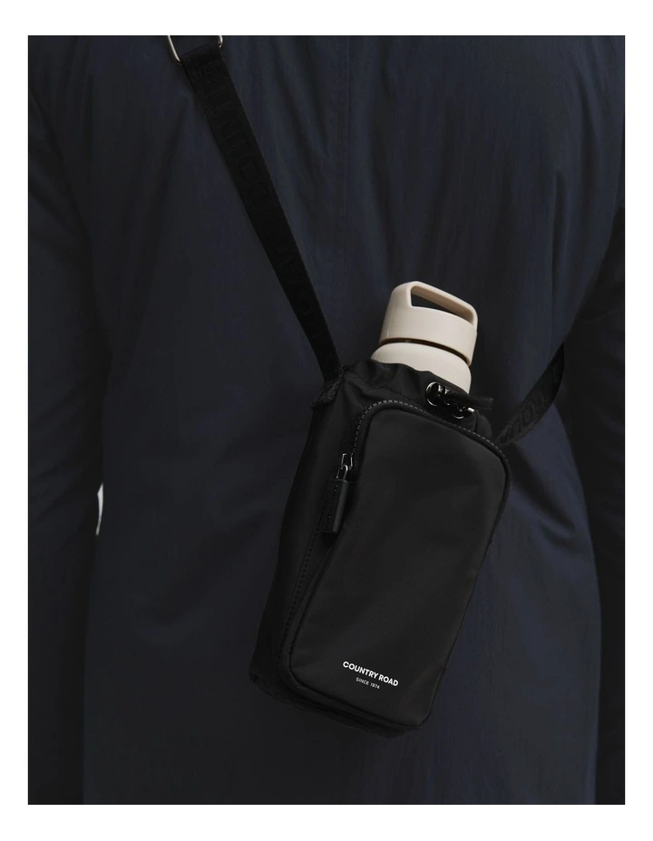 Drink Bottle Crossbody Bag in Black