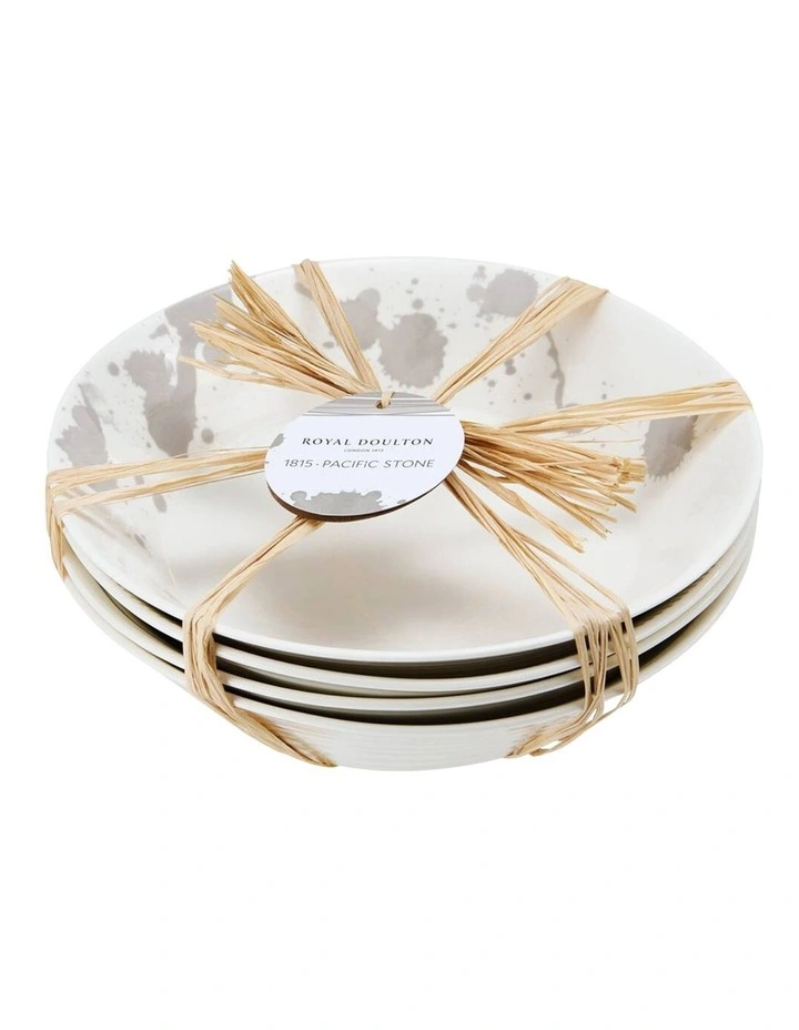 Pacific 23cm Assorted Pasta Bowls Stone Set Of 4