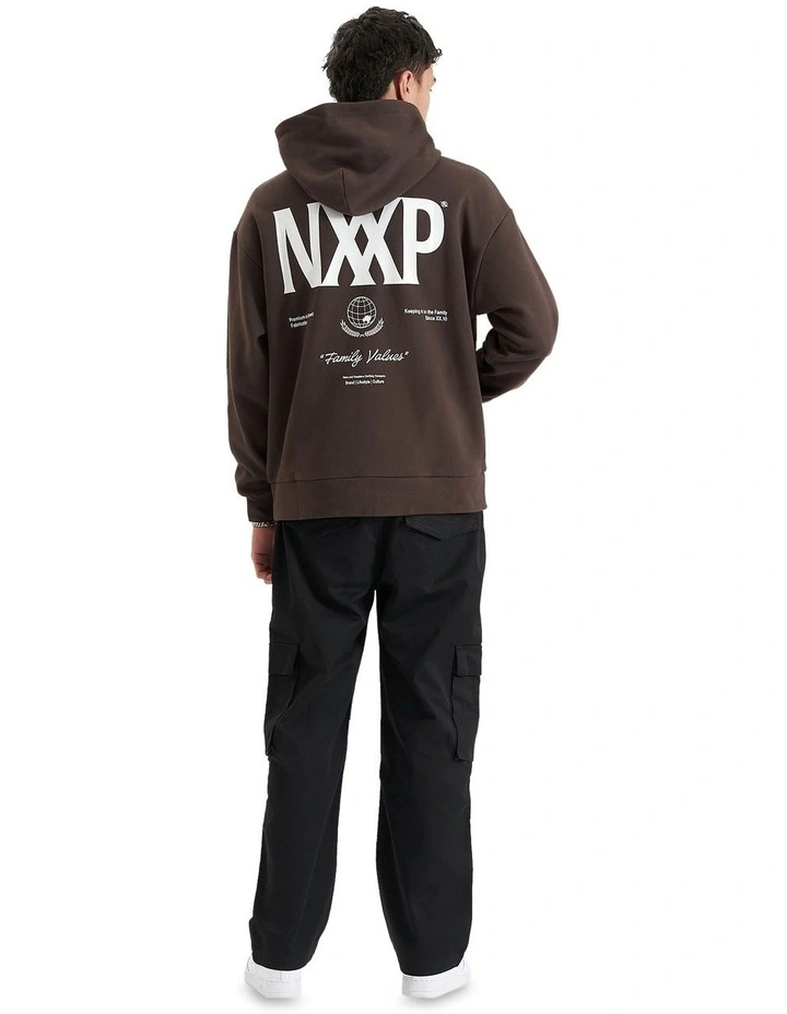 Piers Heavy Relaxed Hooded Sweater in Blue