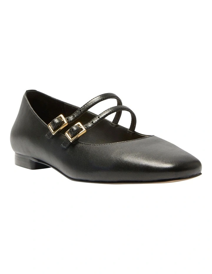 Freda Ballet Flats in Black Leather