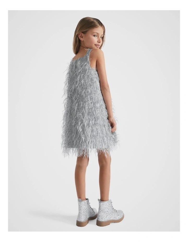 Tinsel Dress in Silver