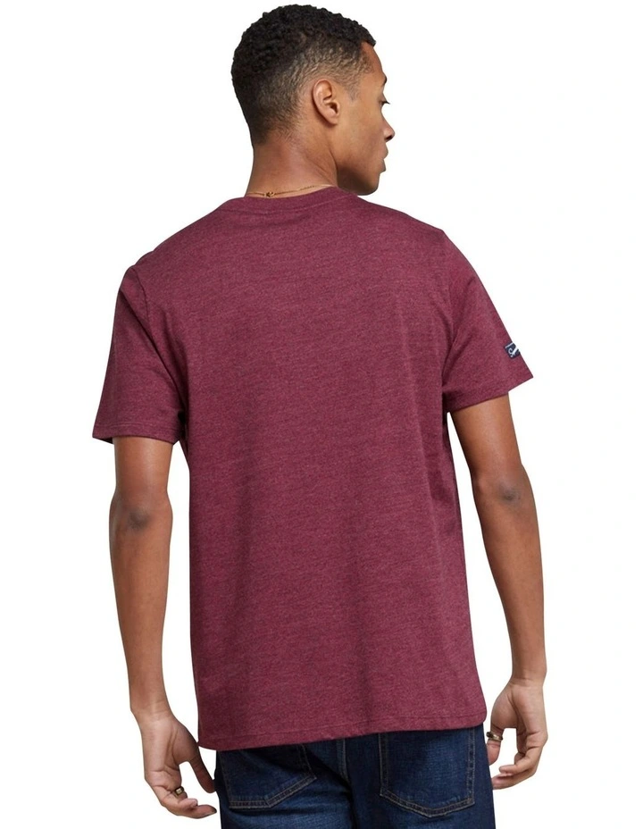 Overdye Marl Tee in Red Grape