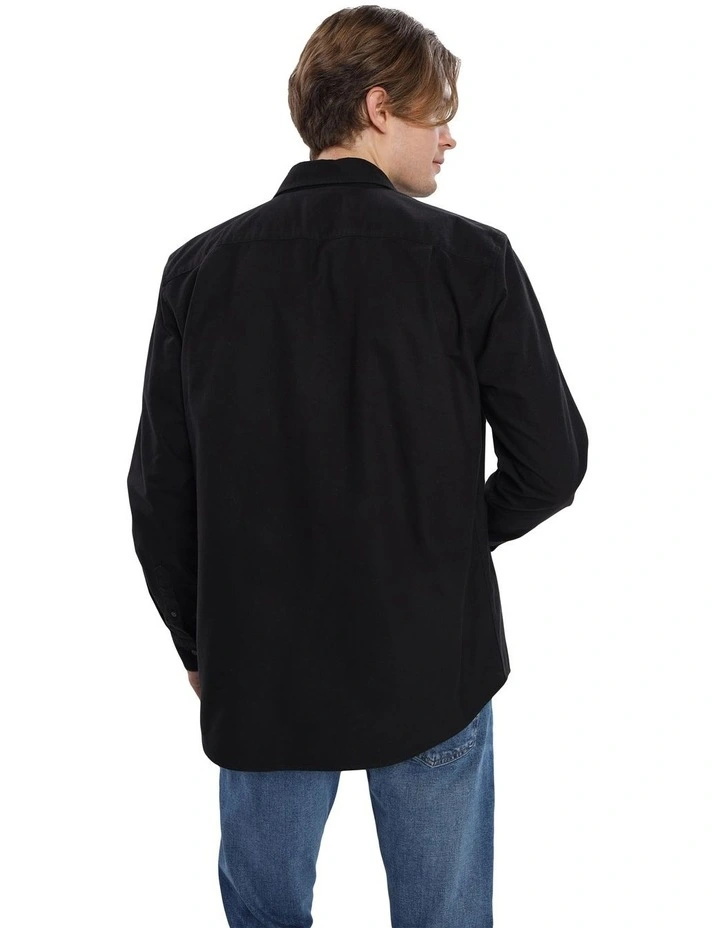 Everyday Oxford Button-Up Shirt in Black