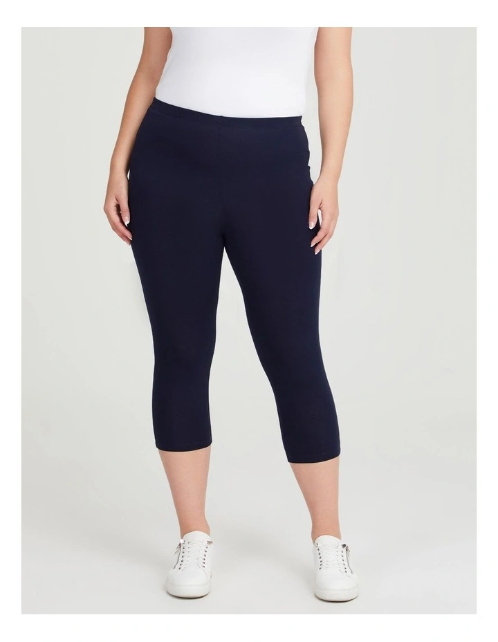 Australian Cotton Crop Legging in Dark Indigo
