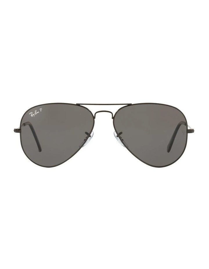 Aviator Total Black Black RB3025 Polarised Sunglasses