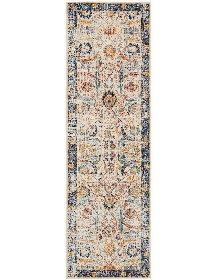 Evoke Peacock Transitional Runner Rug in Multi