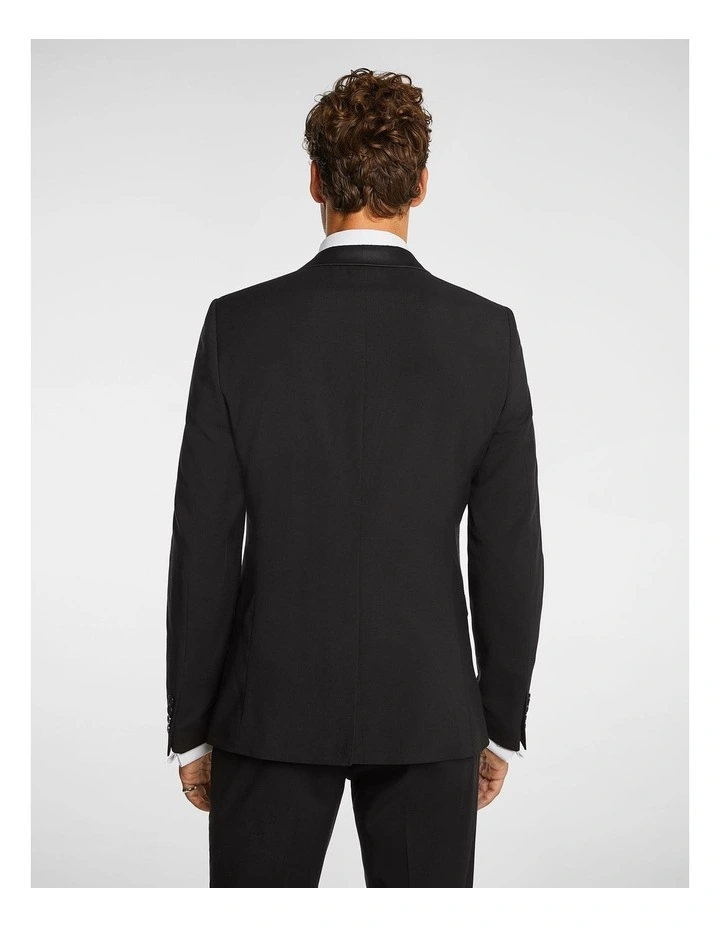 Seville Slim Tuxedo Suit Jacket in Black