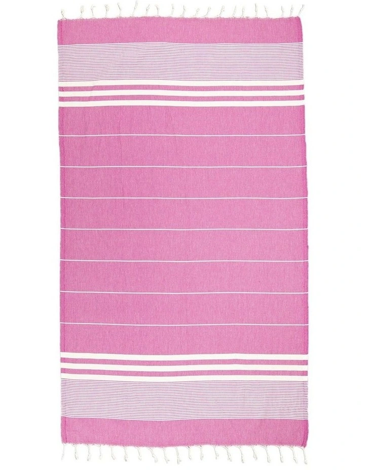 Thin Turkish Towel in Fuchsia
