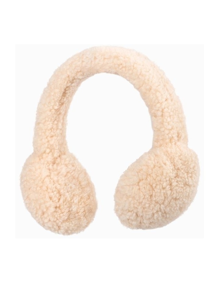 Ugg Curly Sheepskin Earmuff in Ivory