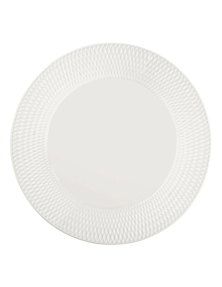 Basics Diamonds Footed Cake Stand 30cm in White