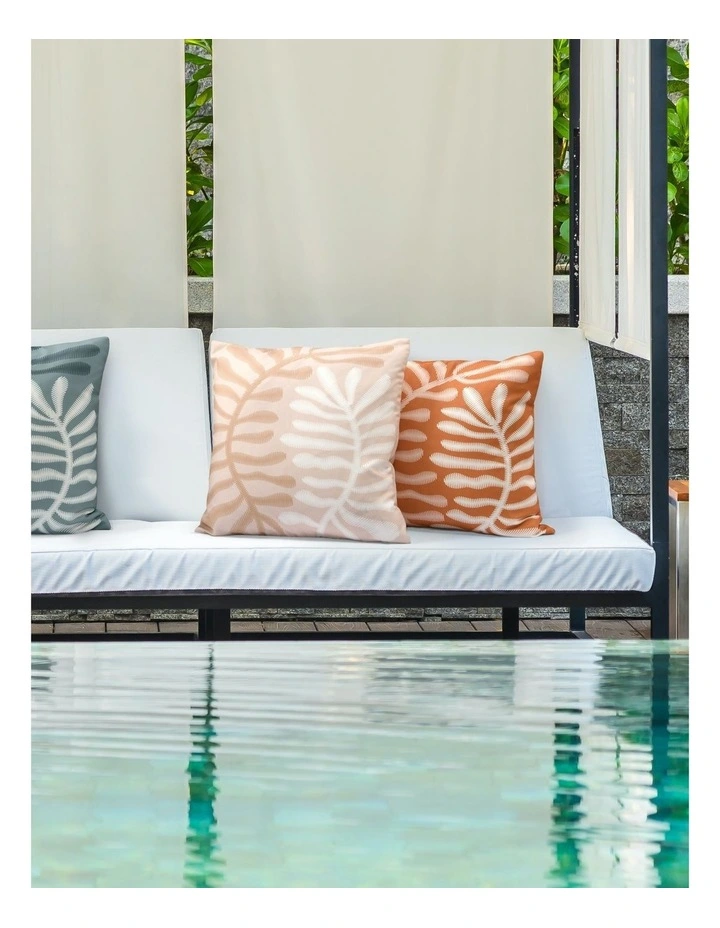Fennel Printed Outdoor Cushion 50 x 50cm in Oatmeal