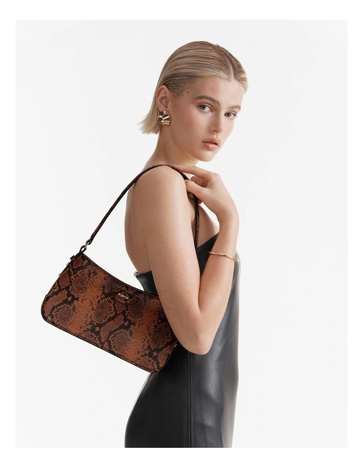 Eclipse Shoulder Bag in Whiskey Snake