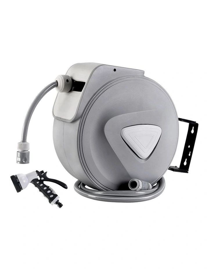 30M Retractable Auto Hose Reel Grey