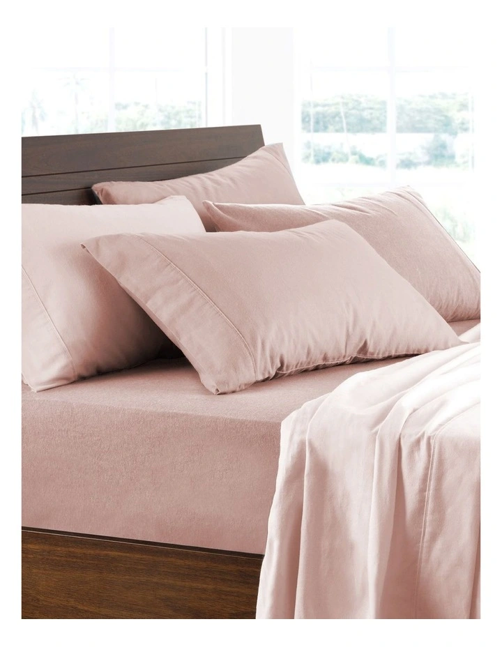 Flannelette Sheet Set in Rose