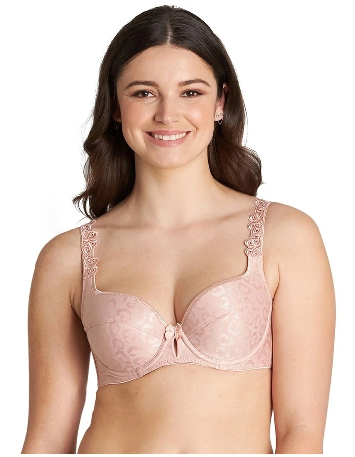 Damask Contour Bra in Latte