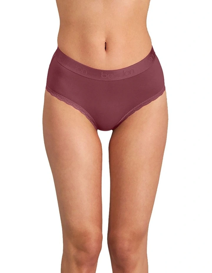 Cotton Logo Full Brief in Tibetan Red