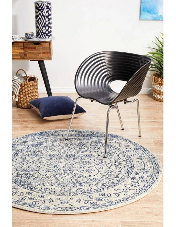 Evoke Whisper White Transitional Round Rug