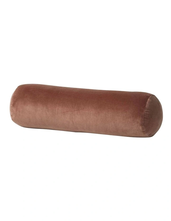 Luxury Velvet Bolster Cushion in Clove