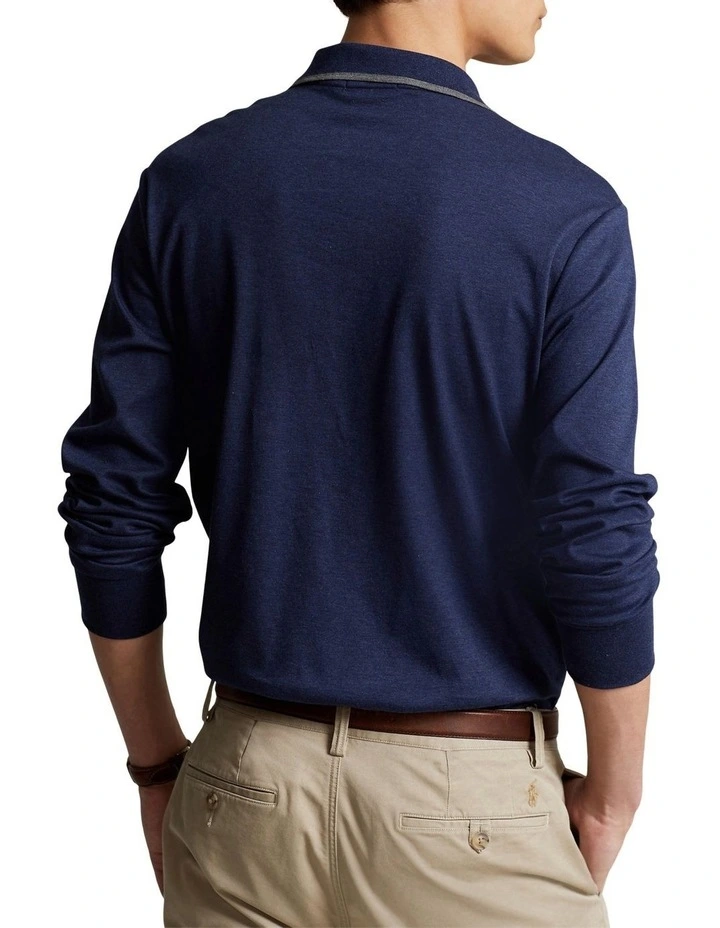 Custom Slim Fit Soft Cotton Polo Shirt in Blue