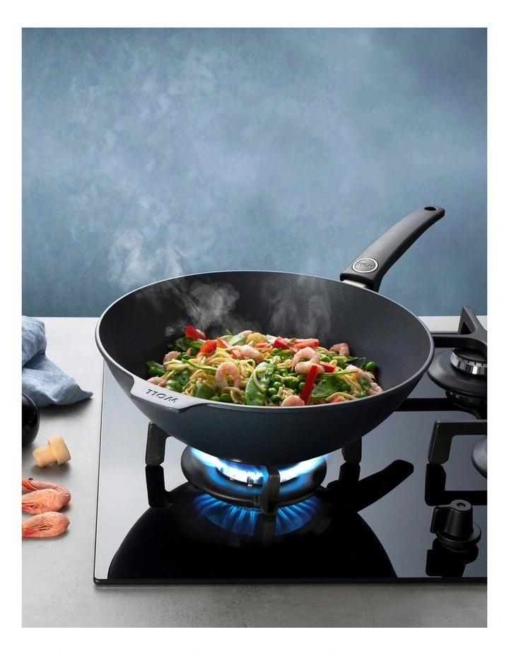Woll Diamond Lite Fixed Handle Conventional Wok 30cm With Lid Gift Boxed