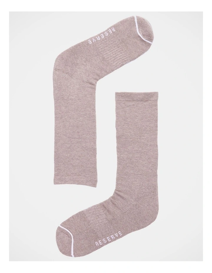 Organic Comfort Socks 3 Pack in Brown Marles