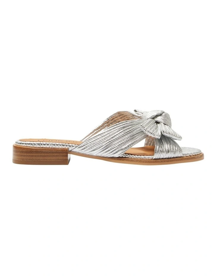Rhapsody Sandals in Silver Pleat
