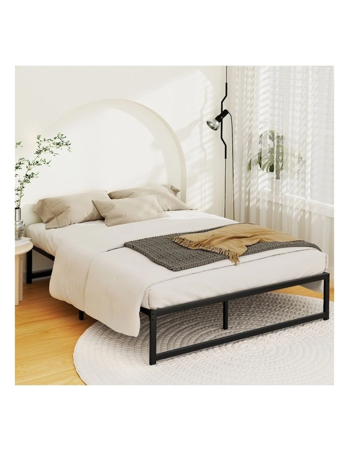 Tino Double Size Metal Bed Frame in Black