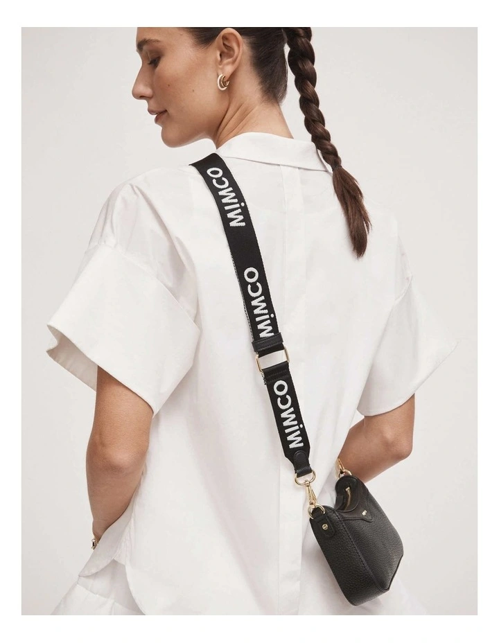 Webbing Bag Strap in Black White