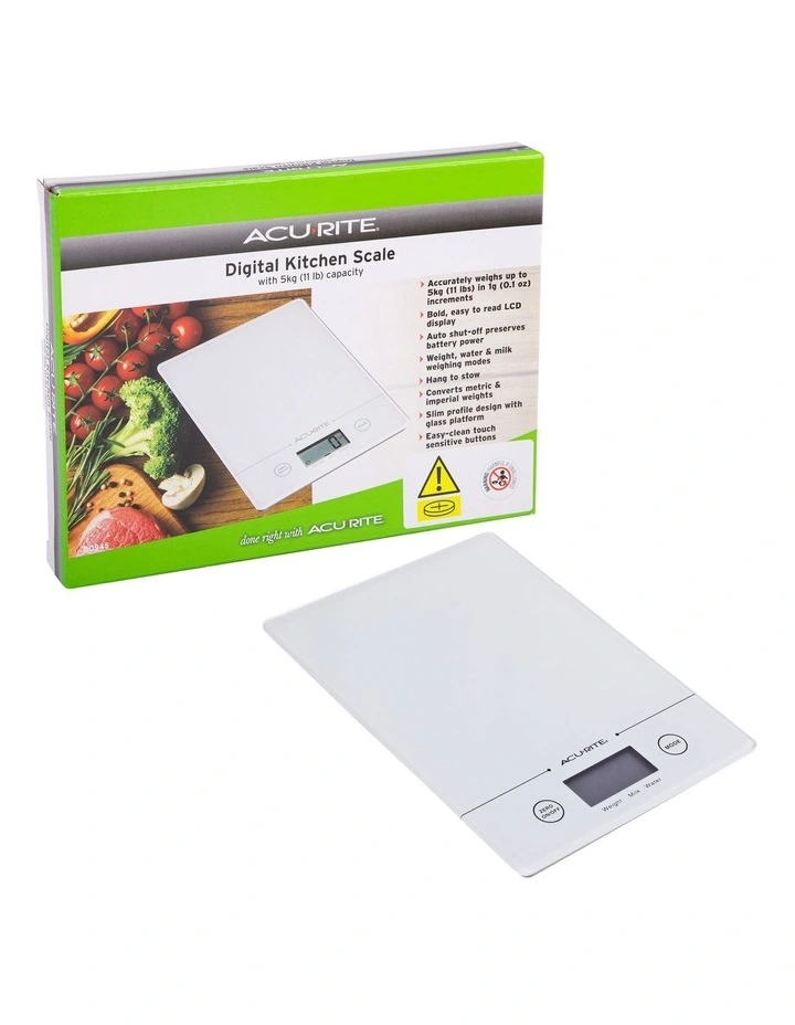 Slimline Digital Scale 1g/5kg in White