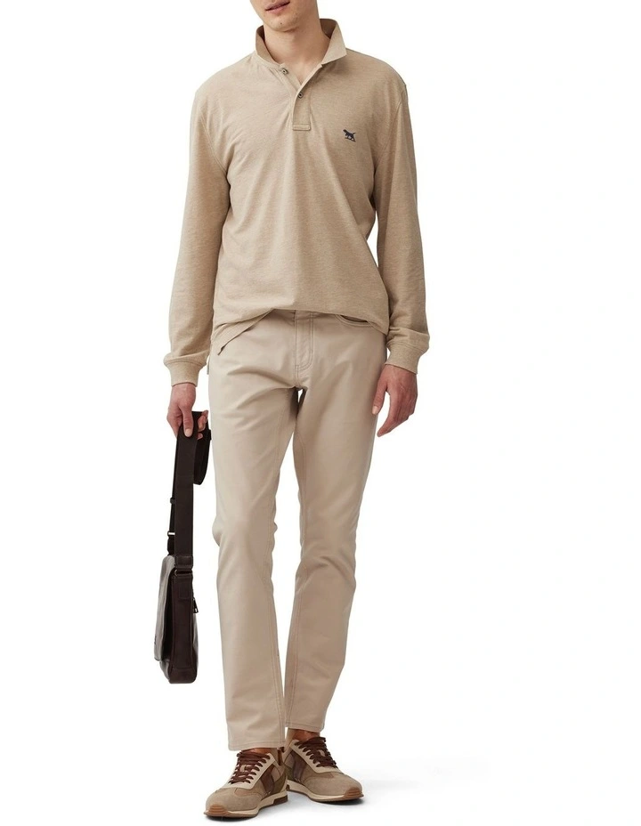 Long Sleeve Original Fit Gunn Polo in Oat