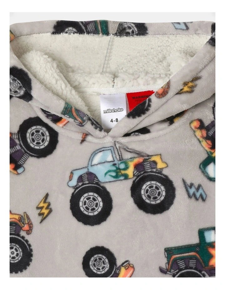 Monster Trucks Hoodie in Grey
