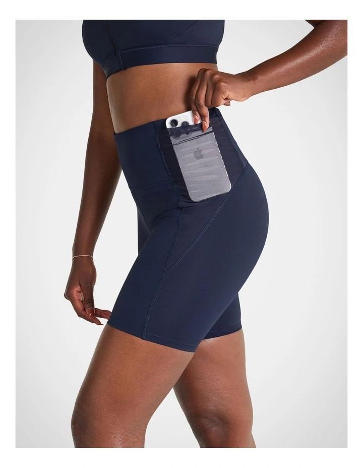 Pocket Mesh Insert Quad Bike Shorts in Indigo