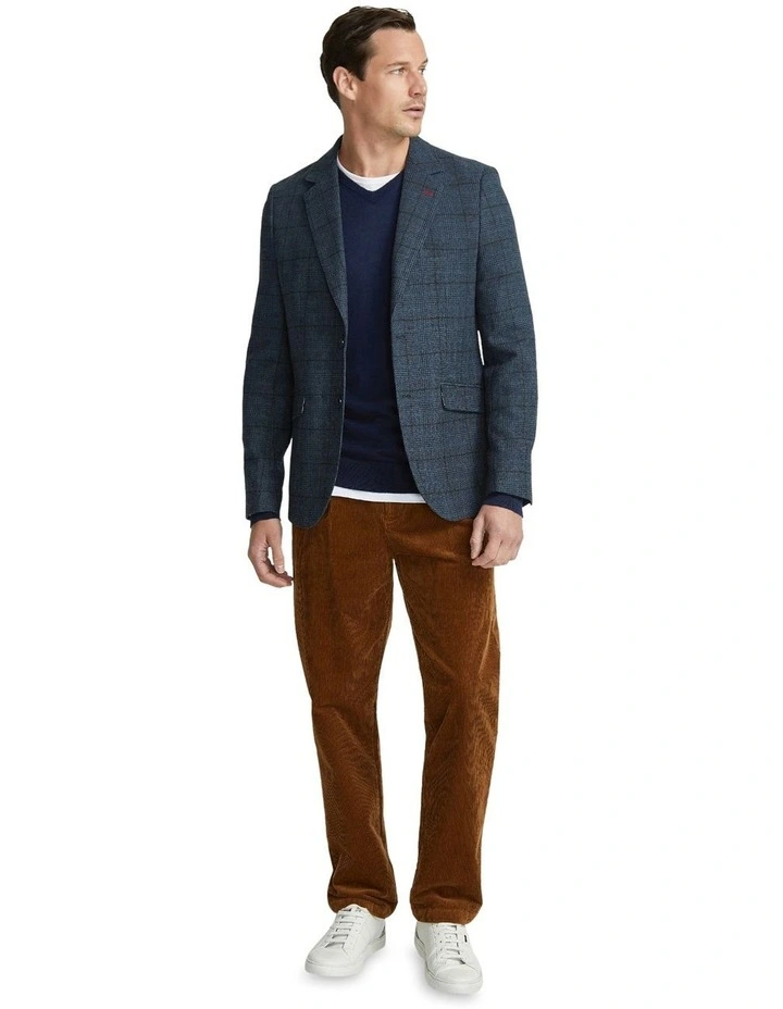 Blake Check Blazer in Blue