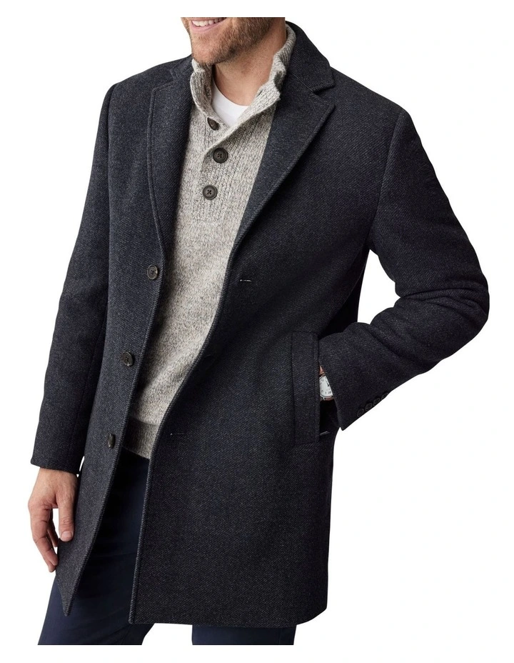 Collins Overcoat in Charcoal