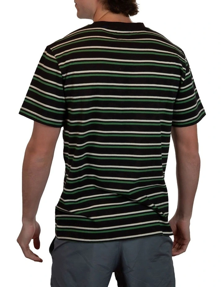 Logo Stripe T-shirt in Black/Multi