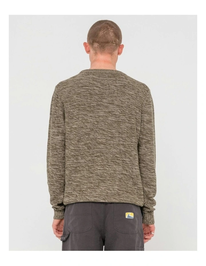 Skyliner Crew Neck Knit Sweater in Green