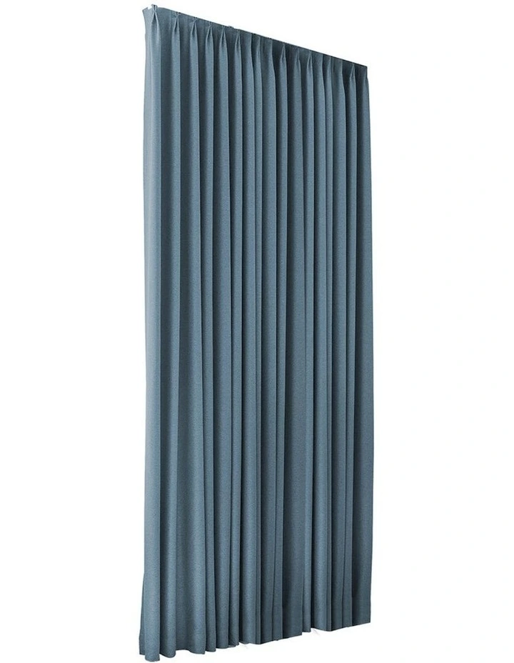 2XBlockout Chenille Blackout Draperies Curtains Eyelet Day 180x250 in Blue