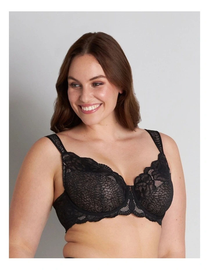 Midnight Express Underwire Bra in Black