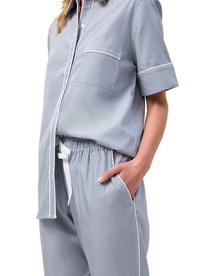 Moon Pyjama Set Short in Blue