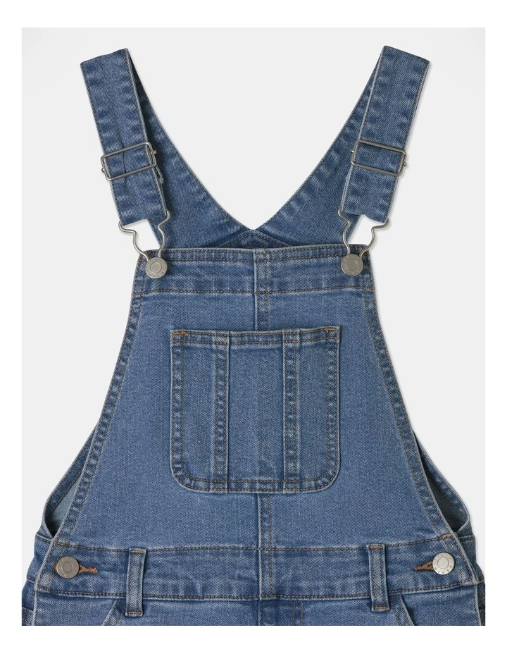 Denim Overall in Mid Denim