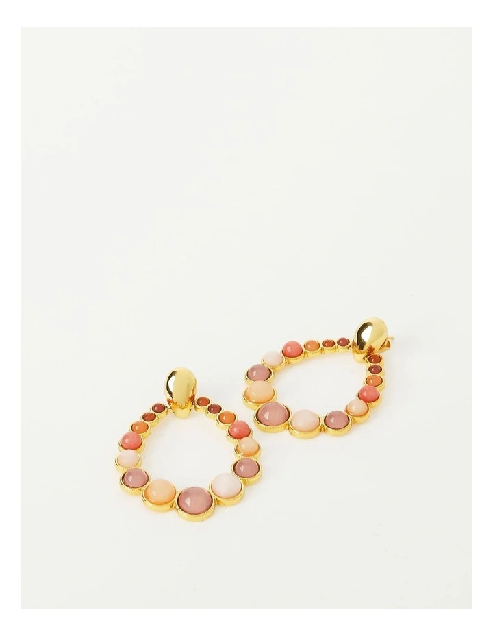 Stone Earring in Pink
