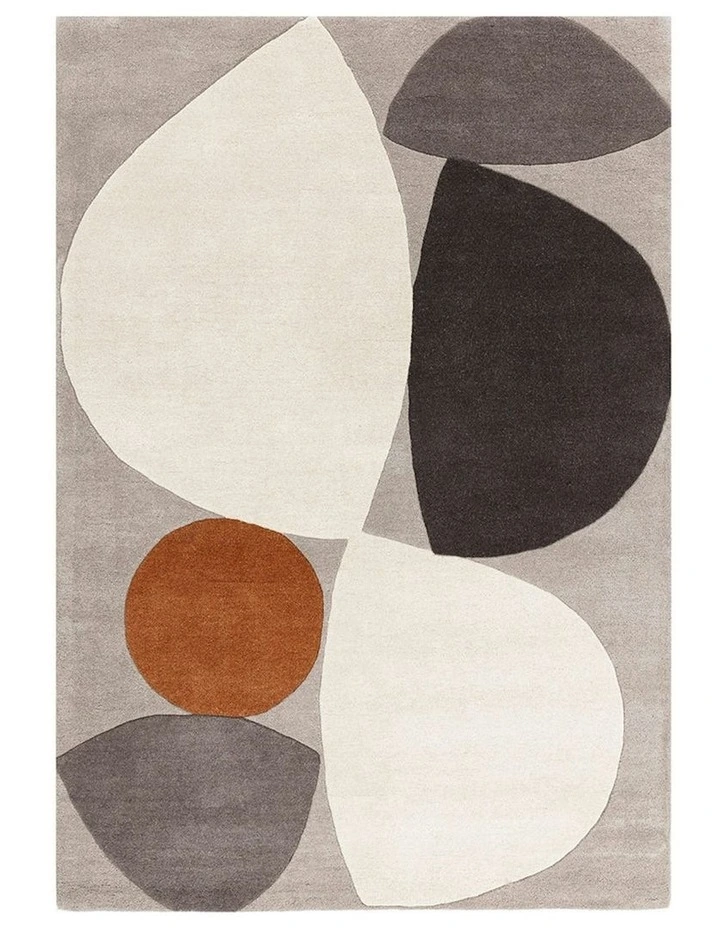 Asiatic Mid Century Rug in Grey