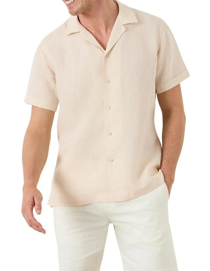 Marini Camp Short Sleeve Collar Shirt in Solar