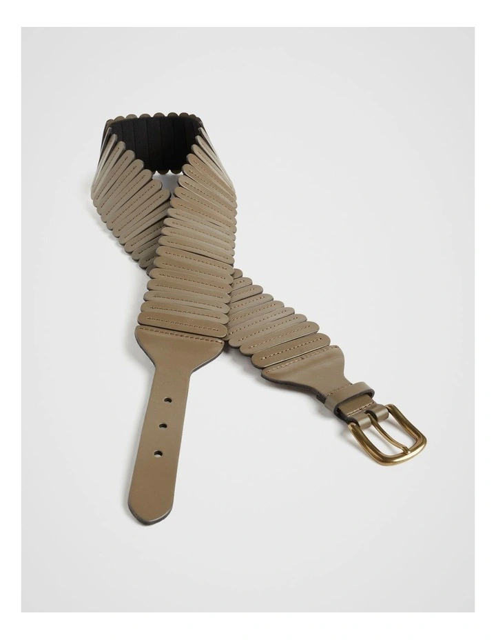 The Leather Waist Belt In Khaki