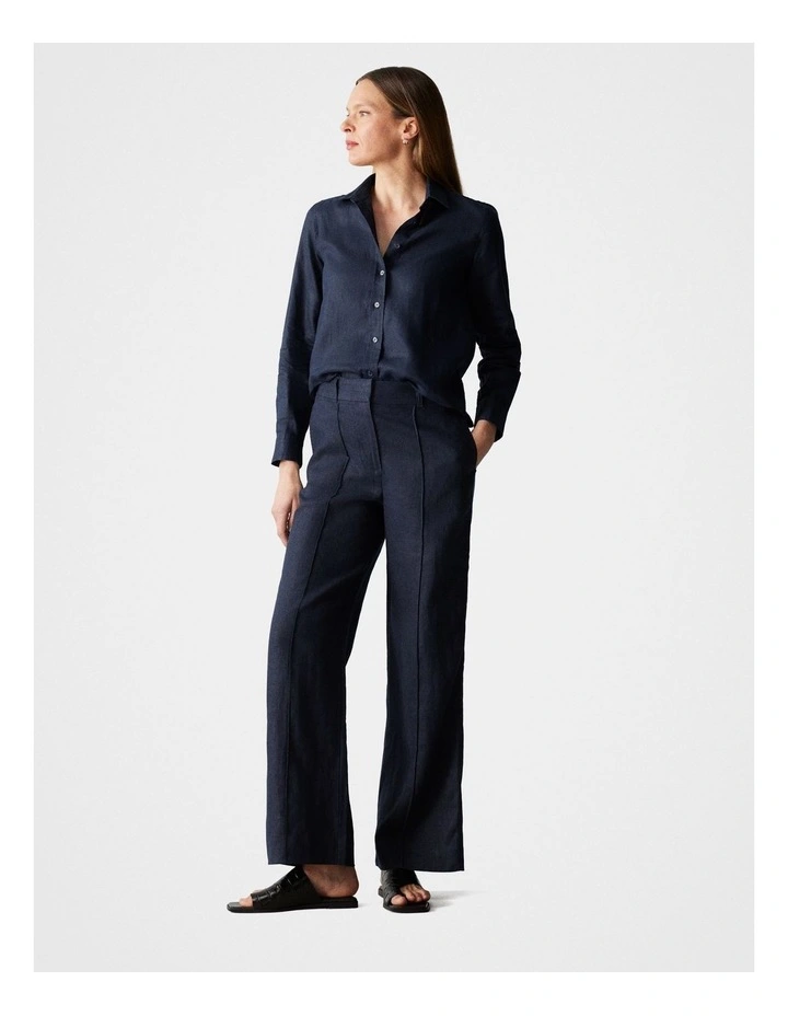 Classic Linen Shirt in Night Sky