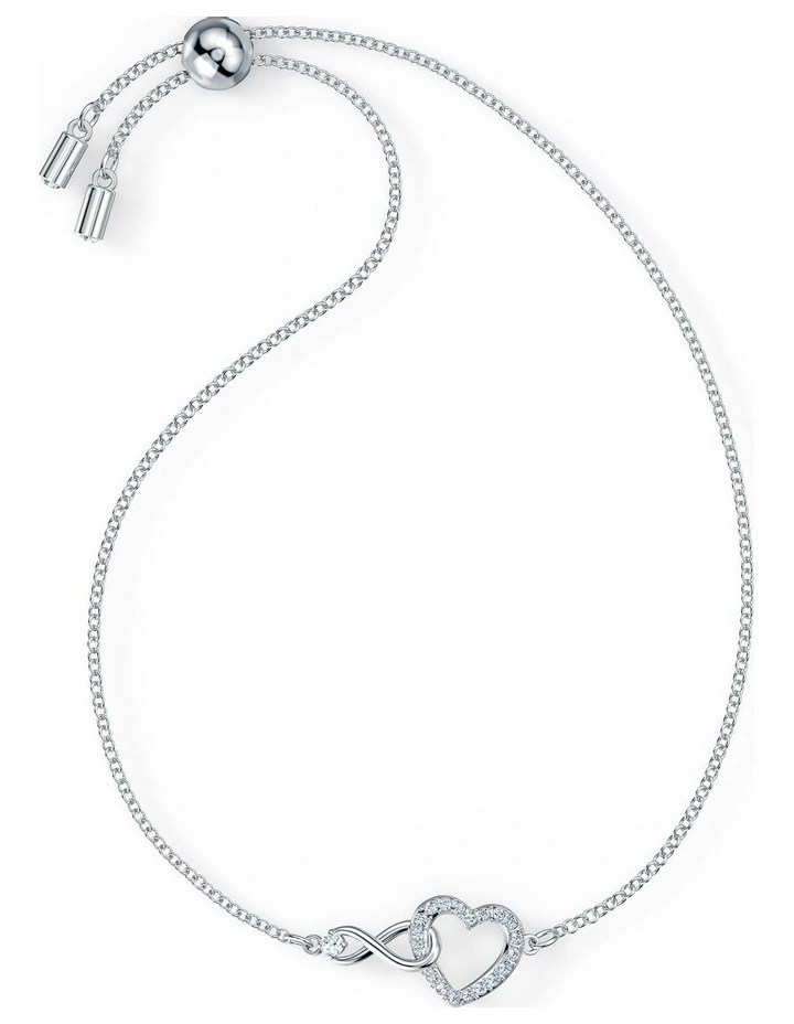 Swarovski Infinity Bracelet Infinity Rhodium Plated in White